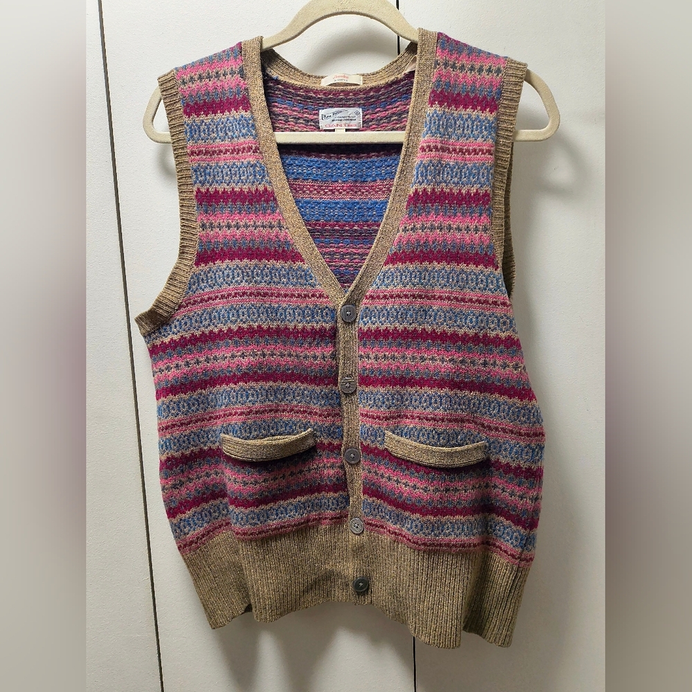 Gant Rugger Fairisle Shetland Wool Sweater Vest